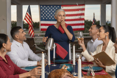 My daughter-in-law said in front of everyone at the family dinner, ‘Surprise, Mom! We’ve sold our apartment and we’re moving in with you.’ My son smiled beside her. I picked up the napkin, wiped my mouth, and said, ‘Perfect! But you two will be sleeping on the street.’